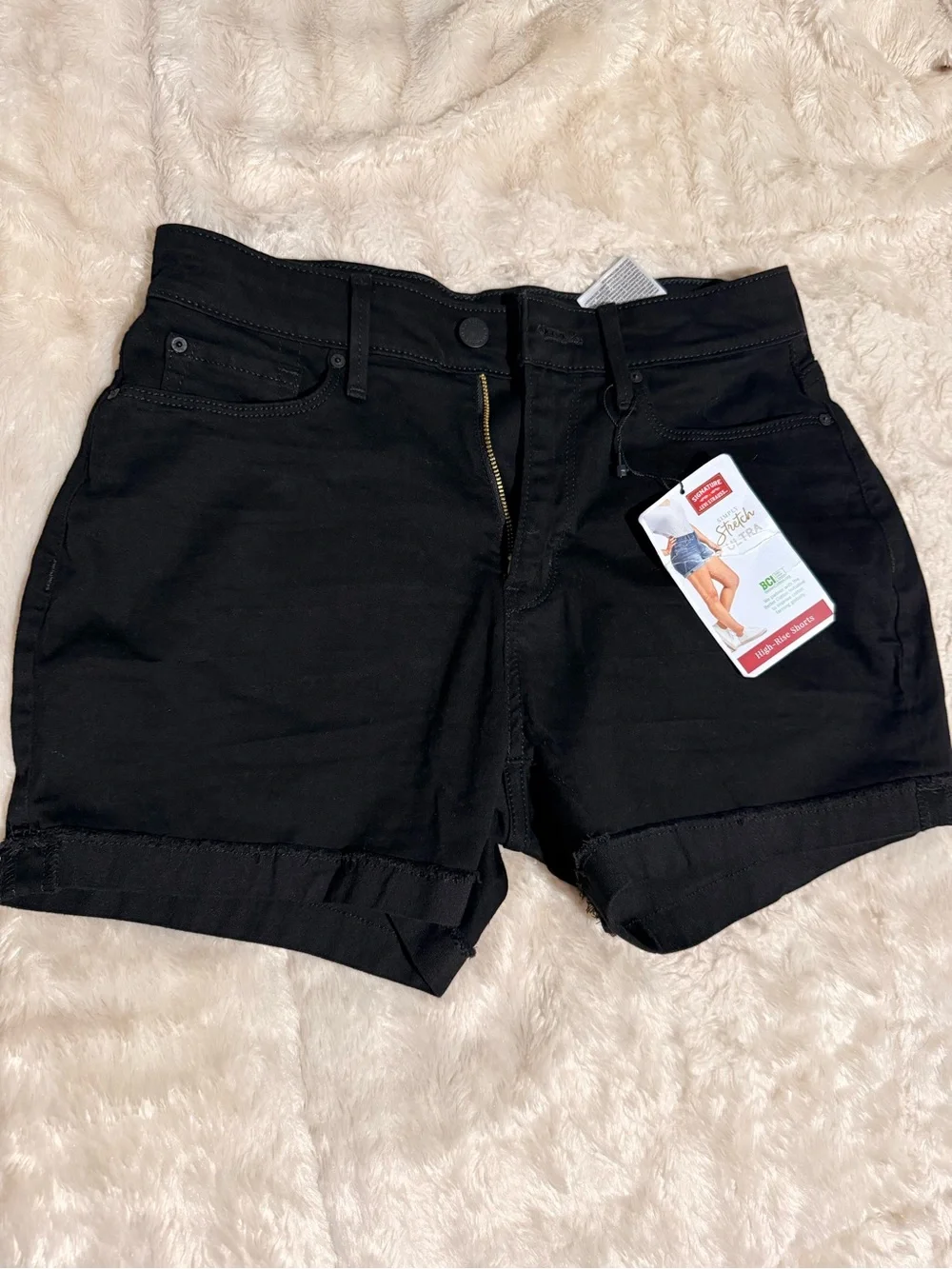 Signature by Levi Strauss Black Women's Denim Cutoff Shorts